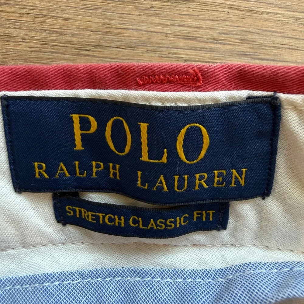 Polo Ralph Lauren Mens Stretch Classic Fit Chino Shorts Red Size 34 Cotton Blend